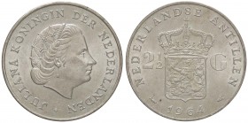 ESTERE - ANTILLE OLANDESI - Juliana (1948-1980) - 2,5 Gulden 1964 Kr. 7 AG
qFDC