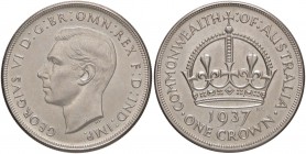 ESTERE - AUSTRALIA - Giorgio VI (1936-1952) - Corona 1937 Kr. 34 AG
qFDC/FDC
