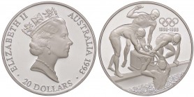 ESTERE - AUSTRALIA - Elisabetta II (1952) - 20 Dollari 1993 - Olimpiadi AG
FS