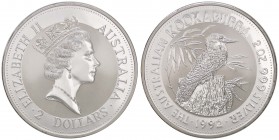 ESTERE - AUSTRALIA - Elisabetta II (1952) - 2 Dollari 1992 Kr. 179 AG In custodia di plastica
FS