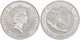ESTERE - AUSTRALIA - Elisabetta II (1952) - Dollaro 1992 - Kookaburra Kr. 164 AG
FS