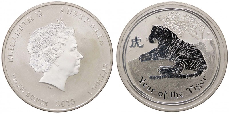 ESTERE - AUSTRALIA - Elisabetta II (1952) - Dollaro 2010 - Anno della tigre Kr. ...