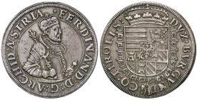 ESTERE - AUSTRIA - Ferdinando Arciduca (1564-1595) - Tallero (Hall) - Busto coronato a d. con scettro /R Stemma coronato Dav. 8095 (AG g. 27,14) Poros...