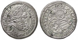 ESTERE - AUSTRIA - Leopoldo I (1658-1705) - 6 Kreuzer 1698 MI
BB-SPL
