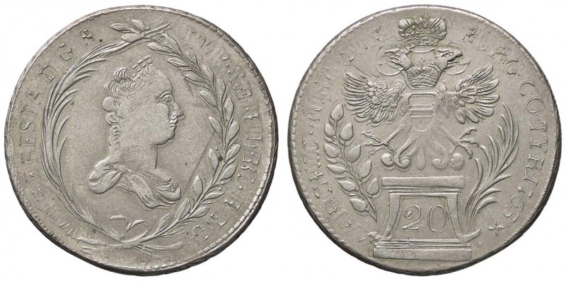 ESTERE - AUSTRIA - Maria Teresa e Francesco I (1740-1765) - 20 Kreuzer 1763 AG R...