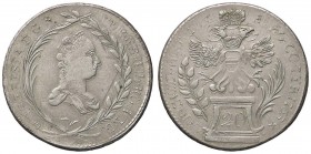 ESTERE - AUSTRIA - Maria Teresa e Francesco I (1740-1765) - 20 Kreuzer 1763 AG Ribattuta
qBB/BB