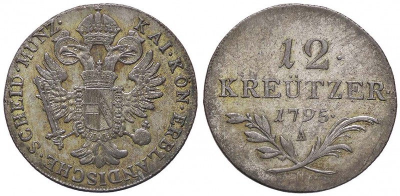 ESTERE - AUSTRIA - Francesco II (1792-1806) - 12 Kreuzer 1795 A Kr. 2137 AG
BB+