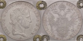 ESTERE - AUSTRIA - Ferdinando I d'Asburgo-Lorena (1835-1848) - Tallero 1848 A Kr. 2240 AG Sigillata Eupremio Montenegro SPL53
SPL
