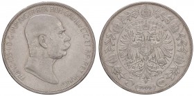 ESTERE - AUSTRIA - Francesco Giuseppe (1848-1916) - 5 Corone 1909 - Testa piccola Kr. 2814 AG
BB-SPL