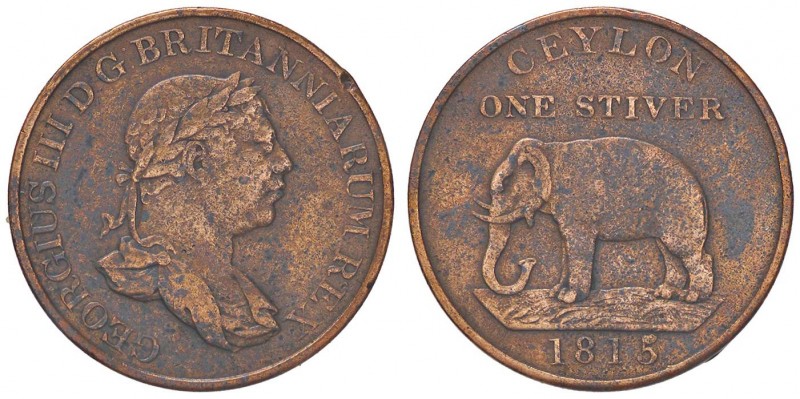 ESTERE - CEYLON - Giorgio III (1760-1820) - Stiver 1815 Kr. 81 CU
qBB