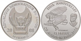 ESTERE - CONGO REP. DEMOCRATICA - Repubblica - 10 Franchi 2008 AG
FS