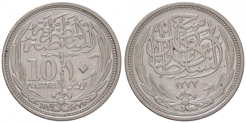 ESTERE - EGITTO - Hussein Kamil (1915-1917) - 10 Piastre 1917 Kr. 319 AG
BB-SPL