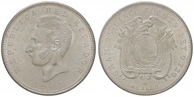 ESTERE - ECUADOR - Repubblica - 5 Sucres 1943 Kr. 79 AG
qFDC