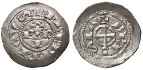 ZECCHE ITALIANE - BRESCIA - Comune (1254-1337) - Denaro scodellato CNI 1/8; MIR 108 (MI g. 0,59)
SPL