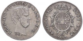 ZECCHE ITALIANE - FIRENZE - Leopoldo II di Lorena (1824-1859) - Mezzo paolo 1857 Pag. 160; Mont. 368 R AG
BB/BB+