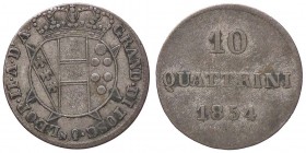 ZECCHE ITALIANE - FIRENZE - Leopoldo II di Lorena (1824-1859) - 10 Quattrini 1854 Pag. 166; Mont. 373 R MI
BB