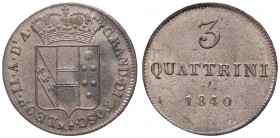 ZECCHE ITALIANE - FIRENZE - Leopoldo II di Lorena (1824-1859) - 3 Quattrini 1840 Pag. 188; Mont. 393 R CU
SPL