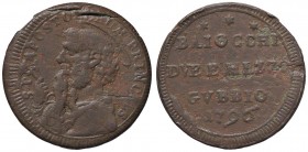 ZECCHE ITALIANE - GUBBIO - Pio VI (1775-1799) - Sampietrino 1796 CNI 20; Munt. 353 NC CU
qBB