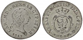 SAVOIA - Carlo Emanuele III (1730-1773) - 7,6 soldi 1757 Mont. 215 MI
qSPL