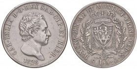 SAVOIA - Carlo Felice (1821-1831) - 5 Lire 1828 G Pag. 74; Mont. 66 AG Bordo restaurato
qBB