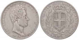 SAVOIA - Carlo Alberto (1831-1849) - 5 Lire 1844 T Pag. 256; Mont. 130 AG
qBB