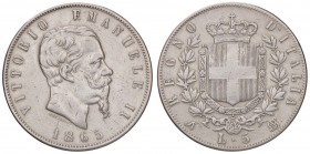 SAVOIA - Vittorio Emanuele II Re d'Italia (1861-1878) - 5 Lire 1865 N Pag. 486; Mont. 168 R AG
meglio di MB