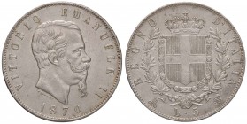 SAVOIA - Vittorio Emanuele II Re d'Italia (1861-1878) - 5 Lire 1870 M Pag. 490; Mont. 172 AG
SPL+