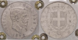 SAVOIA - Vittorio Emanuele II Re d'Italia (1861-1878) - 5 Lire 1871 M Pag. 492; Mont. 175 AG Sigillata Lucio Raponi
SPL+/qFDC