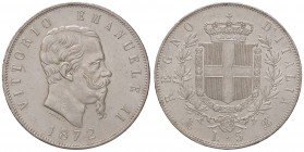 SAVOIA - Vittorio Emanuele II Re d'Italia (1861-1878) - 5 Lire 1872 M Pag. 494; Mont. 177 AG
bello SPL