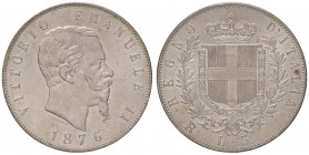 SAVOIA - Vittorio Emanuele II Re d'Italia (1861-1878) - 5 Lire 1876 R Pag. 501; Mont. 188 AG
qFDC