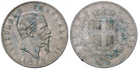 SAVOIA - Vittorio Emanuele II Re d'Italia (1861-1878) - 5 Lire 1877 R Pag. 502; Mont. 189 AG
BB+