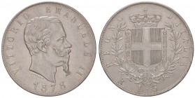 SAVOIA - Vittorio Emanuele II Re d'Italia (1861-1878) - 5 Lire 1878 R Pag. 503; Mont. 191 AG
SPL+