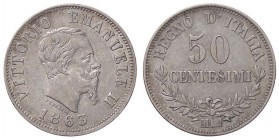 SAVOIA - Vittorio Emanuele II Re d'Italia (1861-1878) - 50 Centesimi 1863 M Valore Pag. 527; Mont. 217 AG Patinata
qFDC