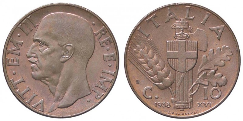 SAVOIA - Vittorio Emanuele III (1900-1943) - 10 Centesimi 1938 XVI Impero Pag. 8...