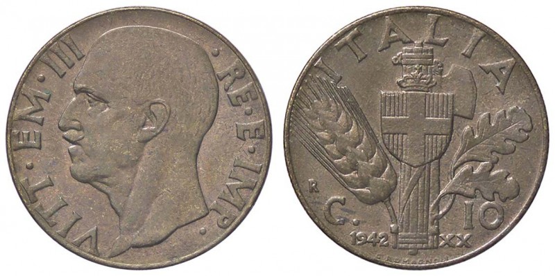 SAVOIA - Vittorio Emanuele III (1900-1943) - 10 Centesimi 1942 XX Impero Pag. 89...