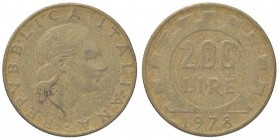 REPUBBLICA ITALIANA - Repubblica Italiana (monetazione in lire) (1946-2001) - 200 Lire 1978 Att. P33e NC BT Testa pelata
BB