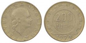 REPUBBLICA ITALIANA - Repubblica Italiana (monetazione in lire) (1946-2001) - 200 Lire 1979 Att. P34e NC BT Testa pelata
BB