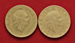 REPUBBLICA ITALIANA - Repubblica Italiana (monetazione in lire) (1946-2001) - 200 Lire 1979 e 1980 NC BT Testa pelata Lotto di 2 monete
med. BB