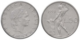 REPUBBLICA ITALIANA - Repubblica Italiana (monetazione in lire) (1946-2001) - 50 Lire 1993 NC AC 90°
qFDC