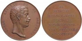 MEDAGLIE - SAVOIA - Carlo Alberto (1831-1849) - Medaglia 1847 - Al principe riformatore Martini 1751 AE Opus: Galeazzi Ø 50
bello SPL
