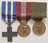 MEDAGLIE - SAVOIA - Vittorio Emanuele III (1900-1943) - Spange Seconda guerra mondiale AE tre medaglie
SPL