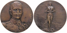 MEDAGLIE - SAVOIA - Vittorio Emanuele III (1900-1943) - Medaglia 1918 - Vittoria I guerra mondiale R AE Opus: Farè Ø 70 Colpetto
BB-SPL