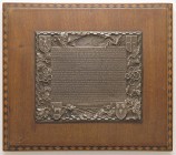 MEDAGLIE - SAVOIA - Vittorio Emanuele III (1900-1943) - Placchetta uniface 1918 - Discorso del Generale A. Diaz MB mm 90x110, su legno
Ottimo