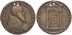 MEDAGLIE - PAPALI - Giulio III (1550-1555) - Medaglia 1550 A. I RRR AE Ø 45 Due fori
MB