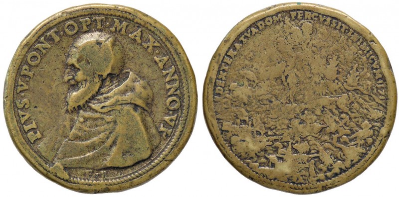 MEDAGLIE - PAPALI - Pio V (1566-1572) - Medaglia A. VI - Battaglia di Lepanto Vo...