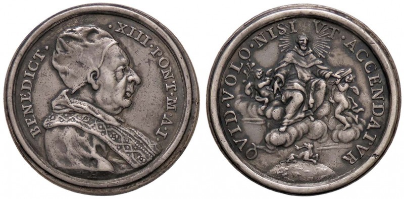MEDAGLIE - PAPALI - Benedetto XIII (1724-1730) - Medaglia A. I Mazio 418 R AG Op...