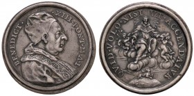 MEDAGLIE - PAPALI - Benedetto XIII (1724-1730) - Medaglia A. I Mazio 418 R AG Opus: Hamerani Ø 31Il Miselli dichiara che questa medaglia è stata ri-em...