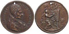 MEDAGLIE - PAPALI - Benedetto XIII (1724-1730) - Medaglia Accademia di San Luca Linc. 1701 AE Opus: Hamerani Ø 43 Foro
BB+