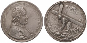 MEDAGLIE - PAPALI - Clemente XIV (1769-1774) - Medaglia Ascensione al Calvario Patrignani 25 RRR AG Opus: Cropanese Ø 52Donata agli ambasciatori venez...