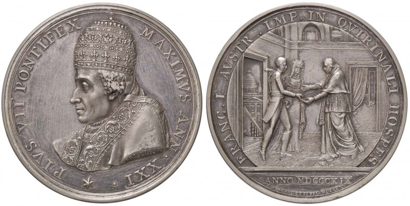 MEDAGLIE - PAPALI - Pio VII (1800-1823) - Medaglia A. XXI Mont. 48 R AG Restauri...